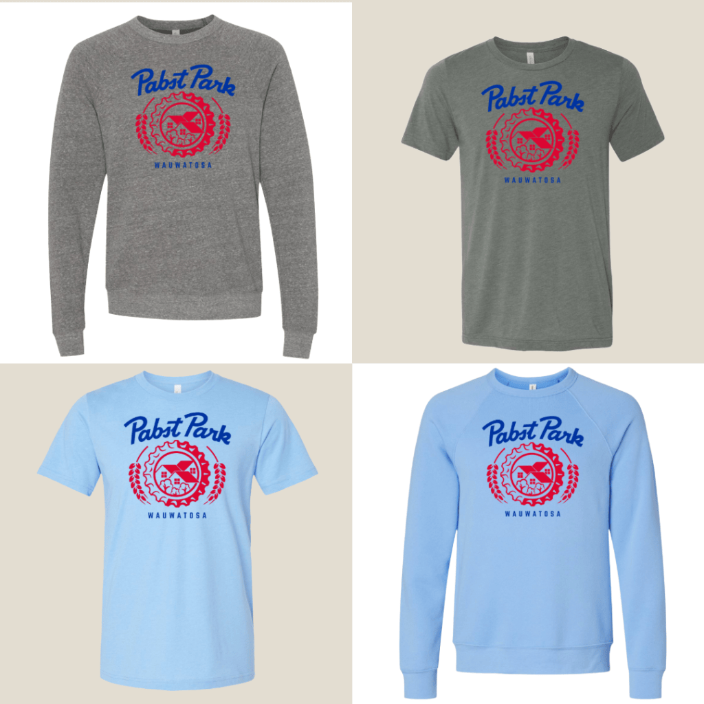 Sweatshirts and T-Shirts with Pabst Park Neighborhood Logo 